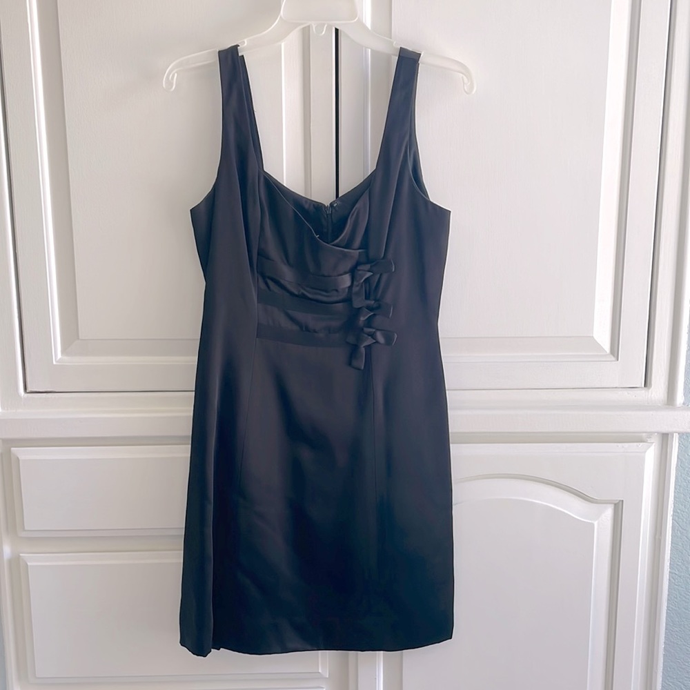 Nicole Miller black satin dress size 10